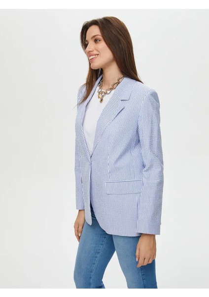 Vual Astarlı Çizgili Ceket S25CKT047