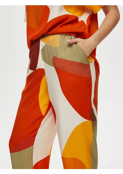 Geometrik Soyut Desen Comfort Fit Viskon Pantolon S25PNT020 indirimleri