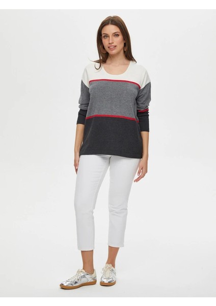 Renk Blok Geçişli Triko Bluz S25TRB011