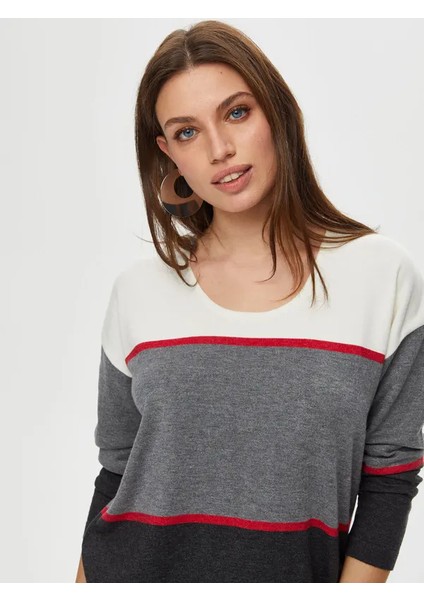 Renk Blok Geçişli Triko Bluz S25TRB011 fırsatları