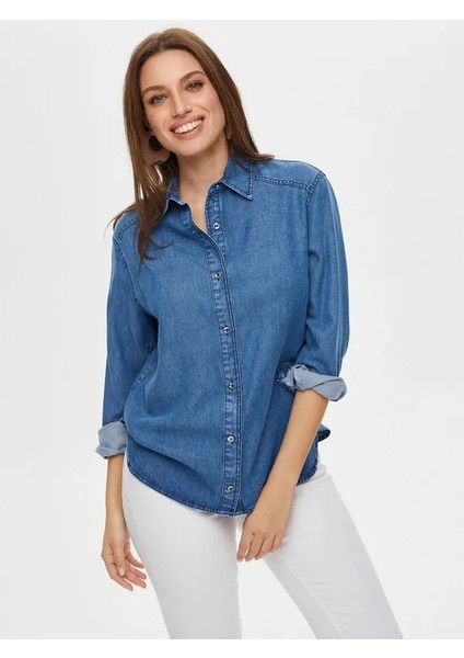 Tenselli Basıc Jean Gömlek S25JGM003 modelleri