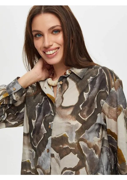 Soyut Desen Pamuk Vual Gömlek S25GML050 indirimleri