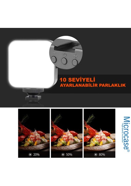 Şarjlı Çok Fonksiyonlu Ayarlanabilir Rgb Softbox Fotoğraf Stüdyo Aydınlatması Cep Ledi AL4256