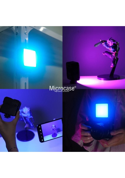 Şarjlı Çok Fonksiyonlu Ayarlanabilir Rgb Softbox Fotoğraf Stüdyo Aydınlatması Cep Ledi AL4256