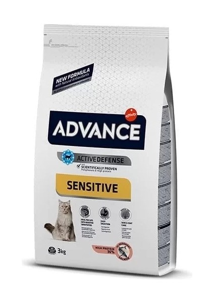 Sensitive Somonlu Hassas Yetişkin Kedi Maması 3 kg