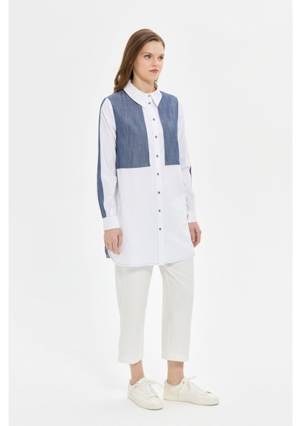 Denim Kombinli Koton Tunik Laci fiyatları