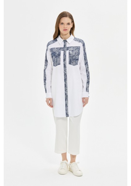 Jakar Denim Kombinli Koton Tunik Laci