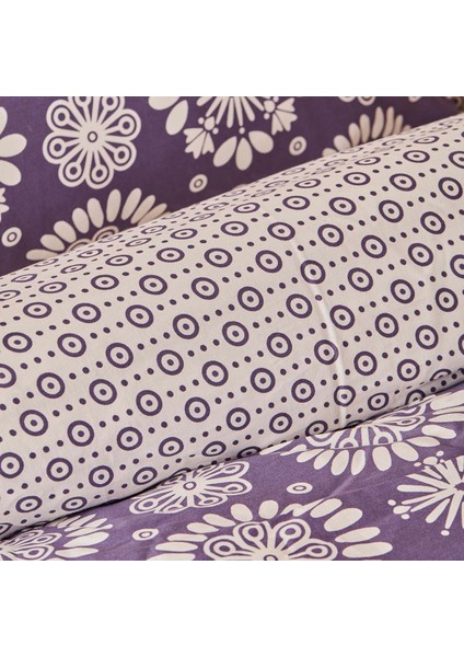 Pamuk Ranforce Misa King Size Nevresim Seti Mor (260 x 240 cm )