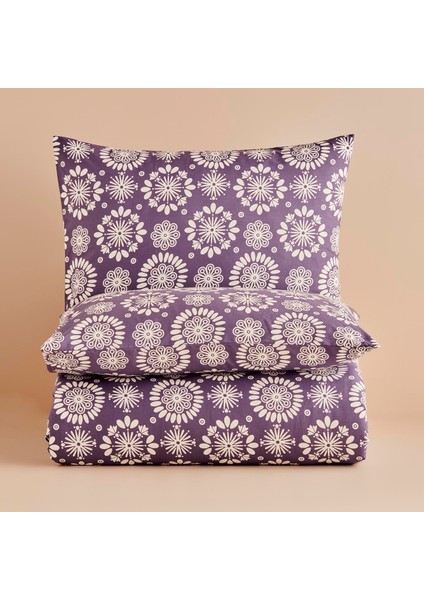Pamuk Ranforce Misa King Size Nevresim Seti Mor (260 x 240 cm )