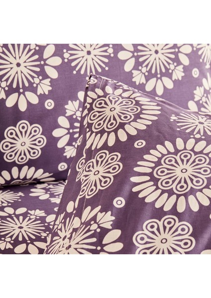 Pamuk Ranforce Misa King Size Nevresim Seti Mor (260 x 240 cm )