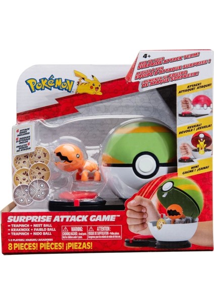 Çocuk Pokemon Sürpriz Atak Oyun Seti Trapinch + Nest Ball indirimleri