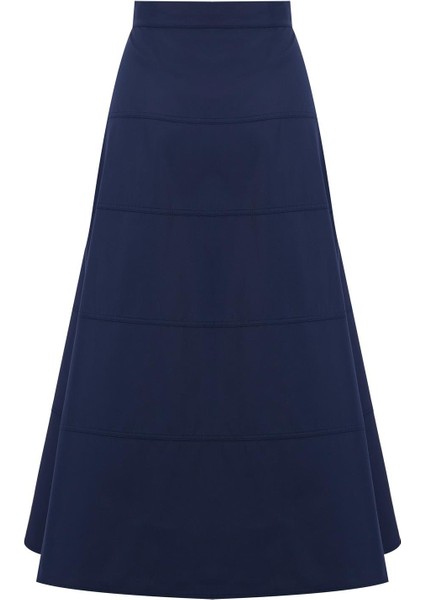 Dikiş Detaylı Etek 25Y1801 Indigo