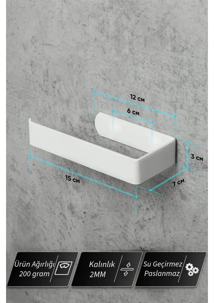Kaliteli Paslanmaz Çelik Tuvalet Kağıtlığı, Peçetelik -Banyo Lavabo Mutfak Dekoratif Çok Amaçlı Askı