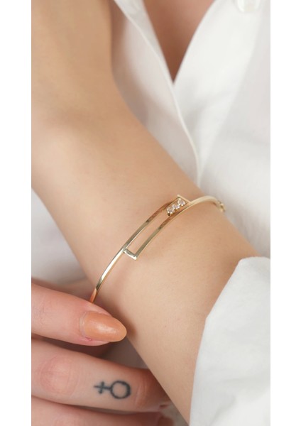 14 Ayar Altın Taşlı Kelepçe fiyatları