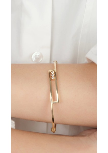 14 Ayar Altın Taşlı Kelepçe modelleri