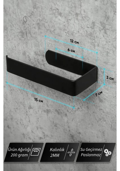 Kaliteli Paslanmaz Çelik Tuvalet Kağıtlığı, Peçetelik -Banyo Lavabo Mutfak Dekoratif Çok Amaçlı Askı