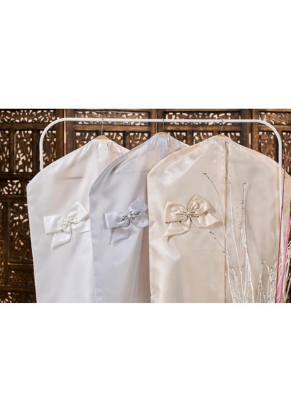 Şantuk Fionklu Çeyizlik Elbise Kılıfı 73x107 Kahverengi, İpek, Krep ve Saten Malzeme modelleri