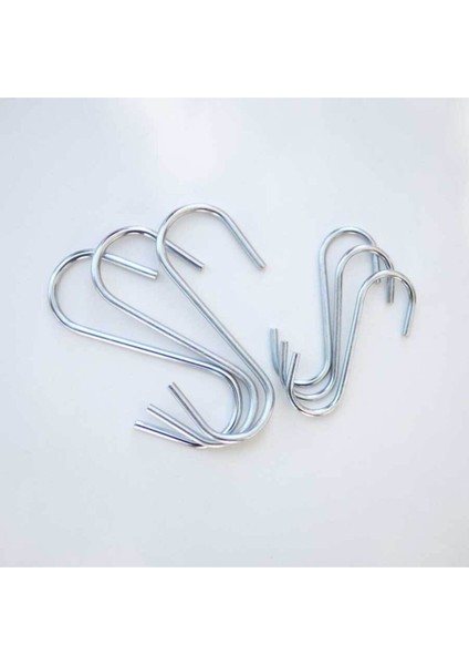 Metal S Kanca Askılık Seti, 5'li, Bej ve Krom, Dayanıklı ve Çok Amaçlı Kullanım fiyatları