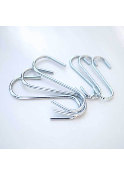 Metal S Kanca Askılık Seti, 5'li, Bej ve Krom, Dayanıklı ve Çok Amaçlı Kullanım modelleri