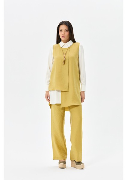 Tencel Kumaş Üçlü Takım Kolyeli Asit