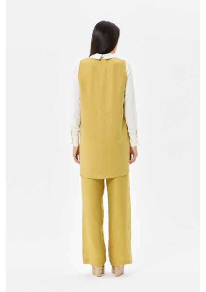 Tencel Kumaş Üçlü Takım Kolyeli Asit