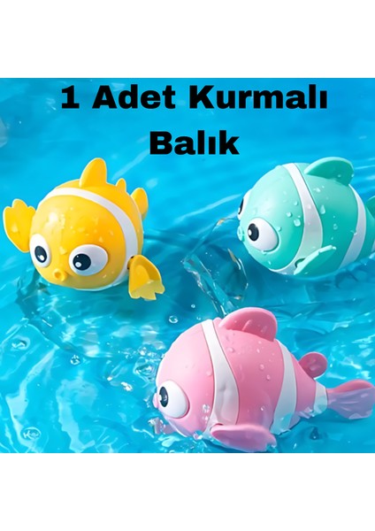 Kurmalı Balık Bebek Banyo Havuz Su Oyuncağı 1 Adet