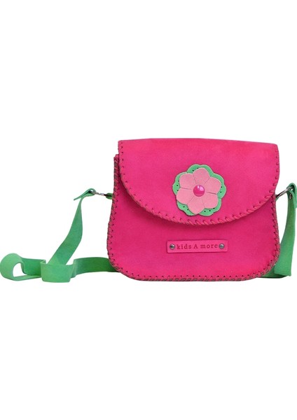 Flower Kız Çocuk Postacı Çanta Fuşya