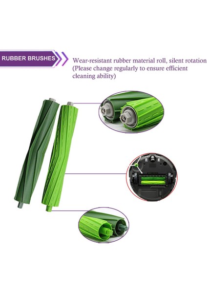 Irobot Roomba E5 E6 E7 I3 I3+ I4 I6 I6+ I7 I7+ A Için Yedek Parçalar (Yurt Dışından)