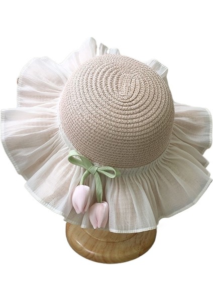 Yaz Gölgesi Prenses Plaj Güneş Koruyucu Laleler Kova Şapka (Yurt Dışından)