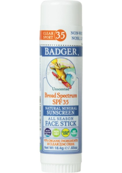 Clear Zinc Unscented Spf 35 Cream Stick 18.4gr
