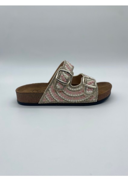20054 Boncuklu Çift Tokalı Ortopedik Terlik fiyatları