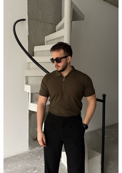 Nosok Erkek Polo Yaka Pamuk Desenli Ince Triko Tişört modelleri