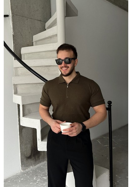 Nosok Erkek Polo Yaka Pamuk Desenli Ince Triko Tişört fırsatları