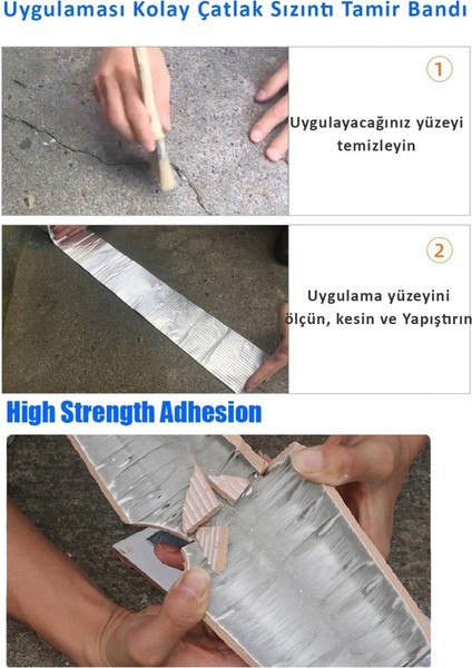 Süper Güçlü Su Sızdırmaz Çamur Bant 72 mm X2 Metre Yapıştırıcı Sakız Bant Tamir İzolasyon Bandı