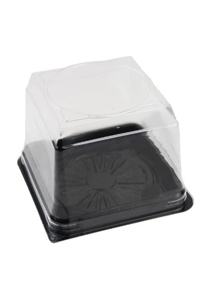 Plastik Kare Pasta Kabı Set 50 Adet