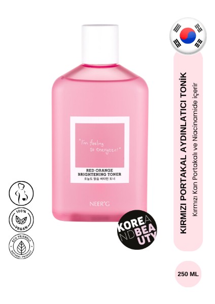 Red Orange Brightening Toner Kırmızı Portakal Cilt Aydınlatıcı Tonik 250 ml