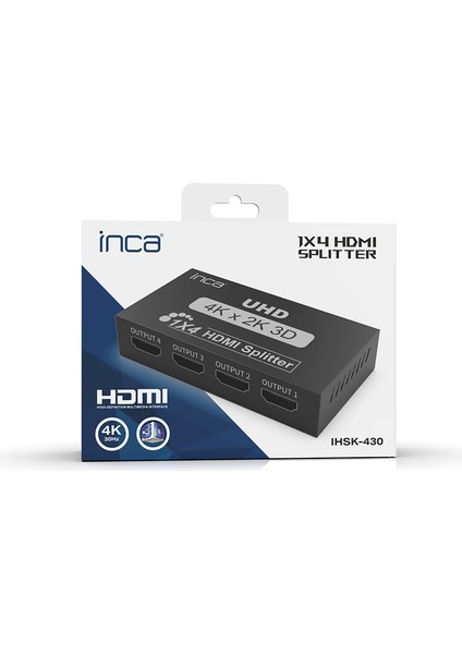 IHSK-430 Hdmı Splitter 1 In 4out 4K@30Hz Switch