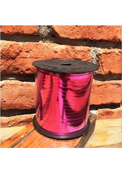 200 Metre Pembe Rafya Parlak Metalik Pembe Rafya Pembe Balon Ipi Dekorasyon Süsleme Rafyası Parlak Pembe Rafya