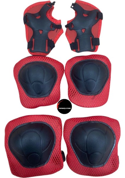 Çocuk Koruyucu Dizlik Dirseklik Set 6'lı Paten Scooter Bisiklet Kaykay Koruyucu Ekipman Set