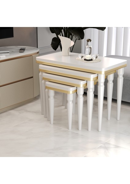 Lüks Çay Sehpası -Zigon Sehpa- 4 ' Lü