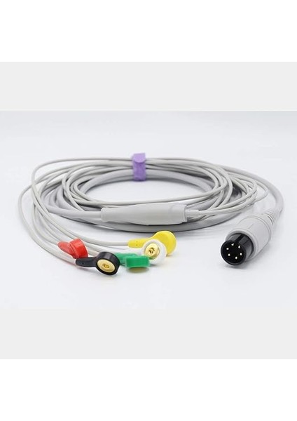 Aamı Uyumlu Ekg Kablosu 5 Kablo Genel 6pin Direkt Konnektör Iec Snap SG5240S