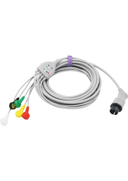 Aamı Uyumlu Ekg Kablosu 5 Kablo Genel 6pin Direkt Konnektör Iec Snap SG5240S modelleri