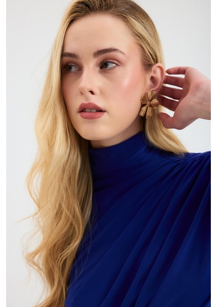 20059 Büzgü Detay Sandy Bluz Saks