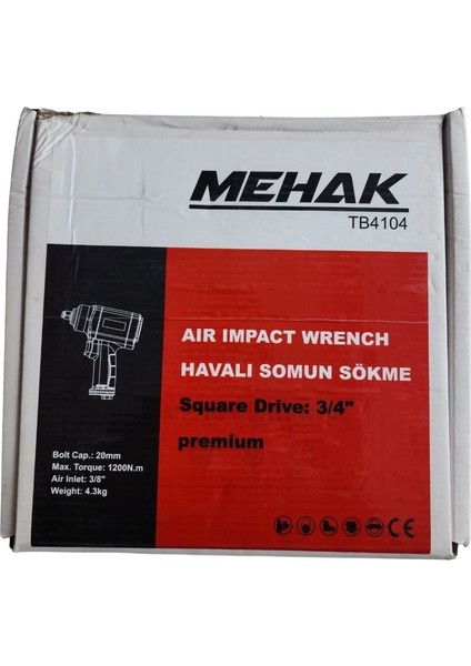 TB4104 3/4'' Havalı Somun Sökme Tabancası