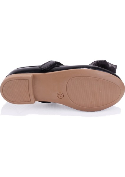 DJA76-HY10002 Siyah Rugan Ortopedik Kız Çocuk Babet Ayakkabı fırsatları