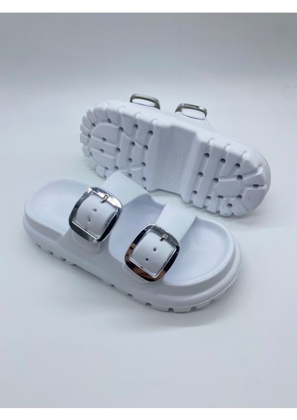 173.02 Taşlı Çift Tokalı Ortopedik Terlik modelleri