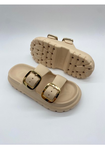 173.02 Taşlı Çift Tokalı Ortopedik Terlik modelleri