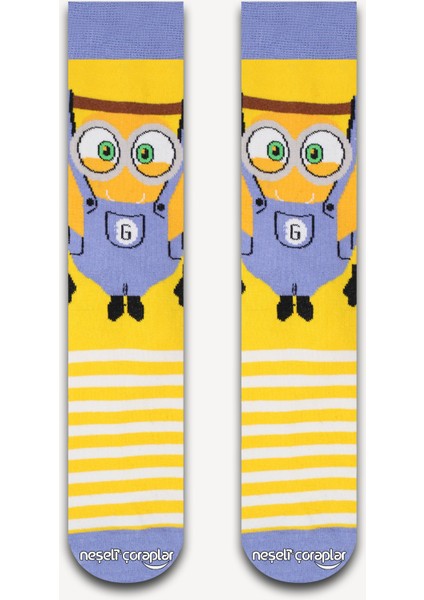 Minions Renkli Kadın Çorap