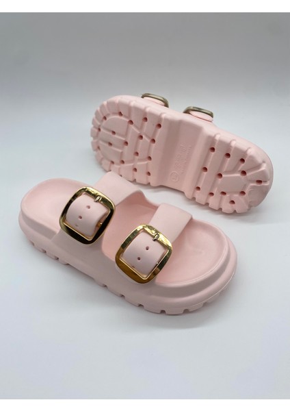 173.02 Taşlı Çift Tokalı Ortopedik Terlik modelleri