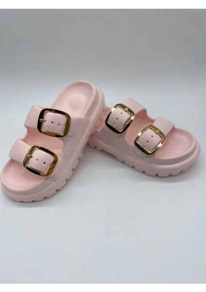 173.02 Taşlı Çift Tokalı Ortopedik Terlik indirimleri